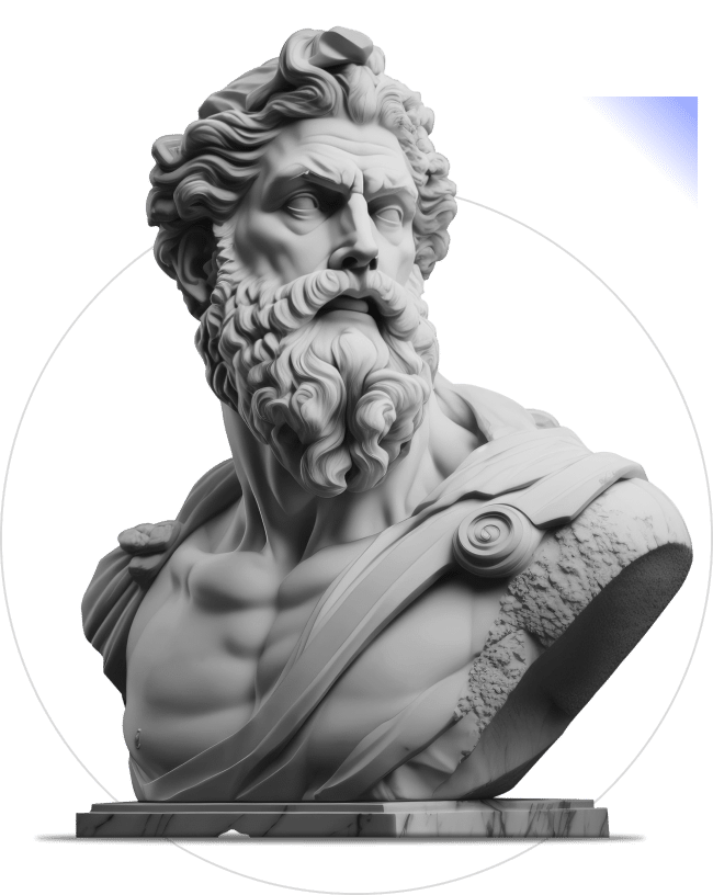 תמונה של פסל מסתכל לצד